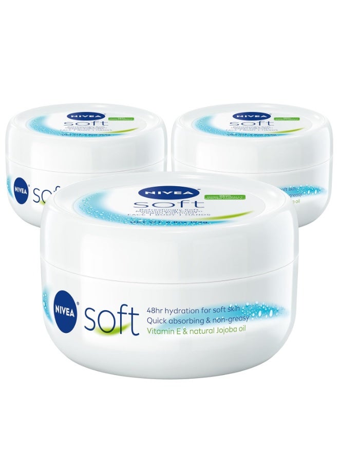 NIVEA Soft Moisturizing Creme,200ml(Pack of 3)